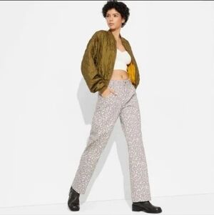 Wild Fable Women's Mid-Rise 90's Relaxed Straight Pants Inseam 31